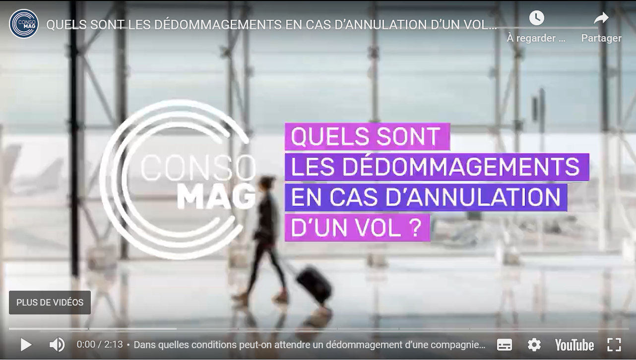 Quels sont les dédommagements en cas d'annulation d'un vol ? 